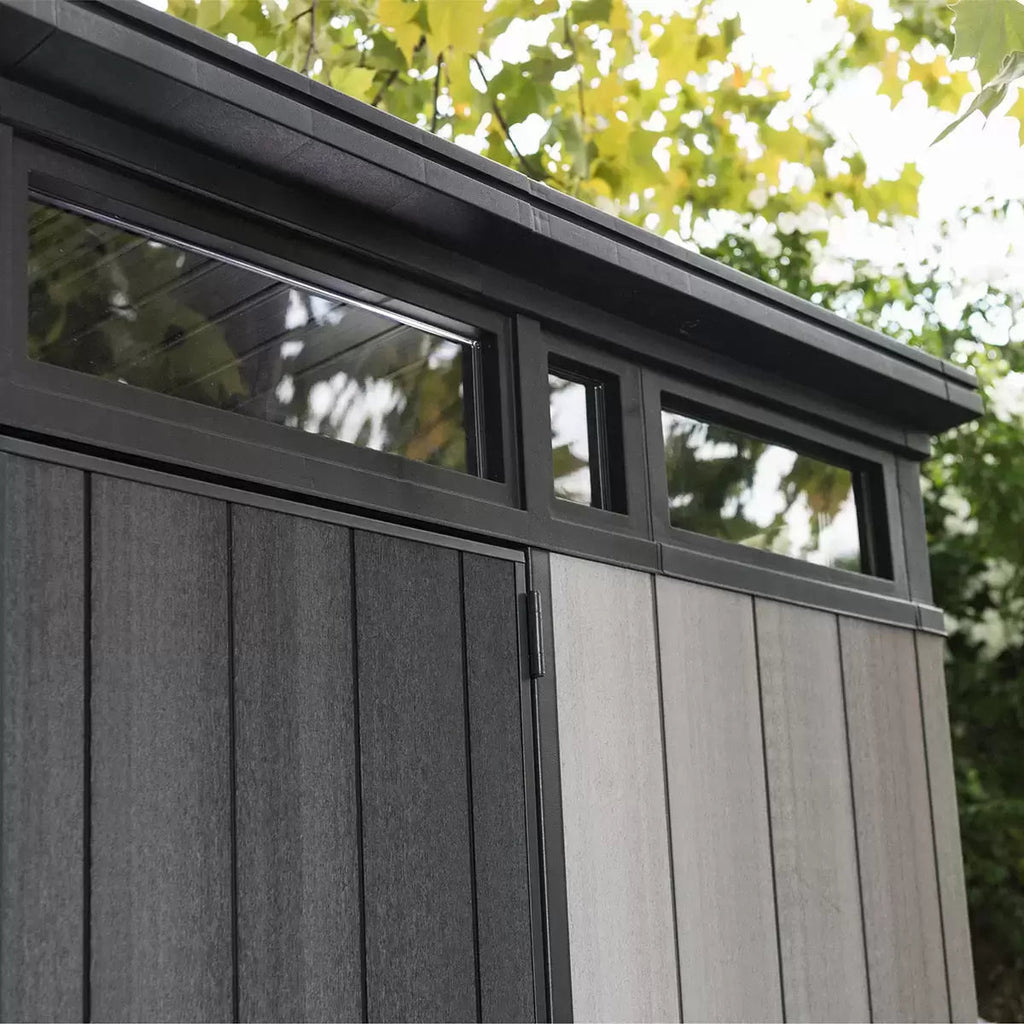 Keter 9x 7 Artisan Heavy Duty Plastic Pent Shed – Grey