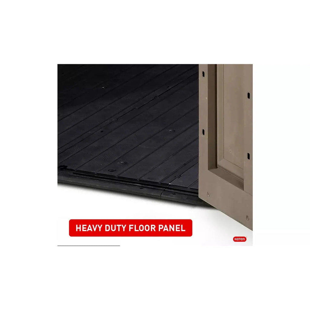 Keter 4×6 Factor Heavy Duty Plastic Garden Shed – Beige